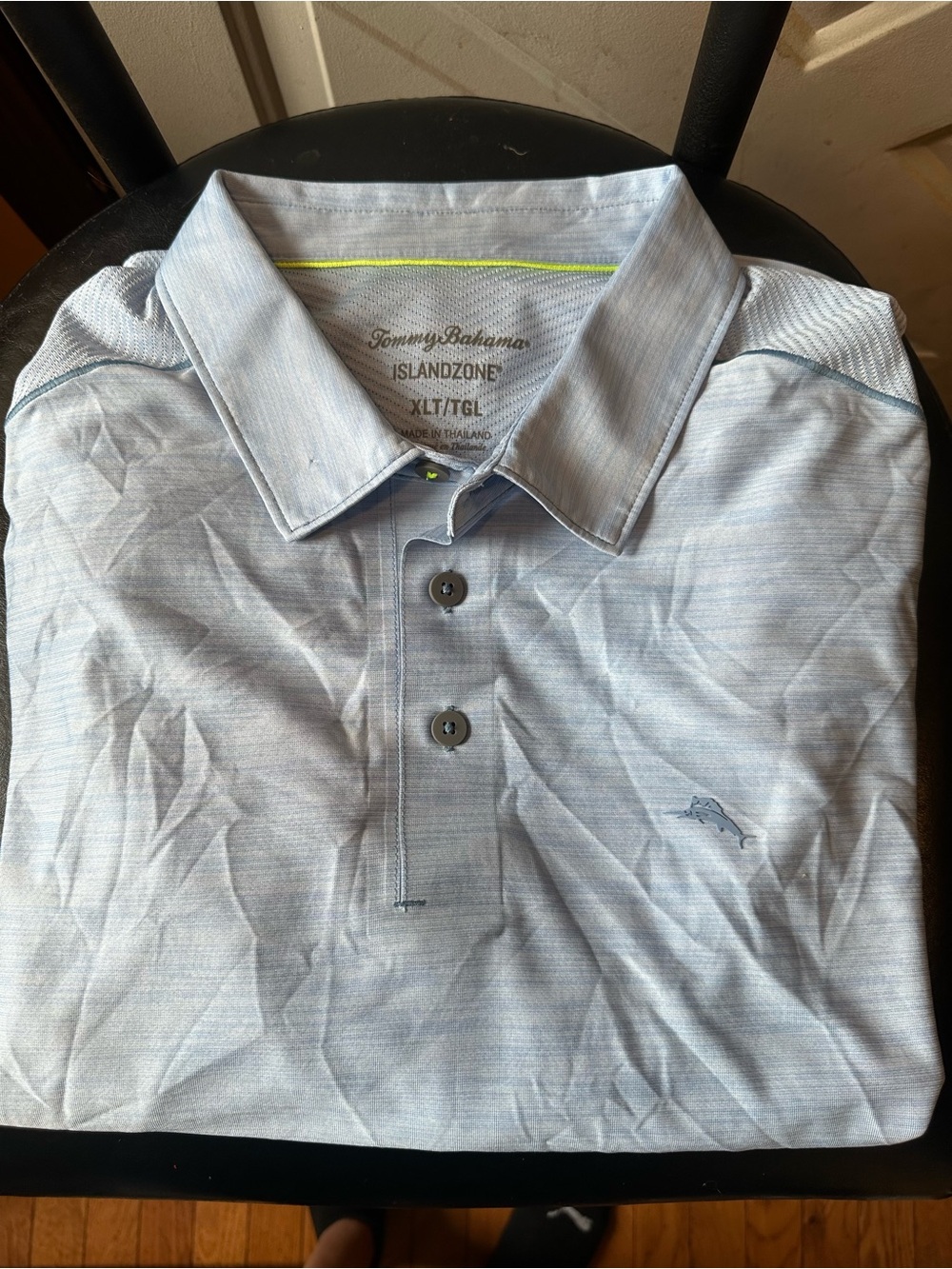 Tommy Bahama Light Blue Striped IslandZone Polo